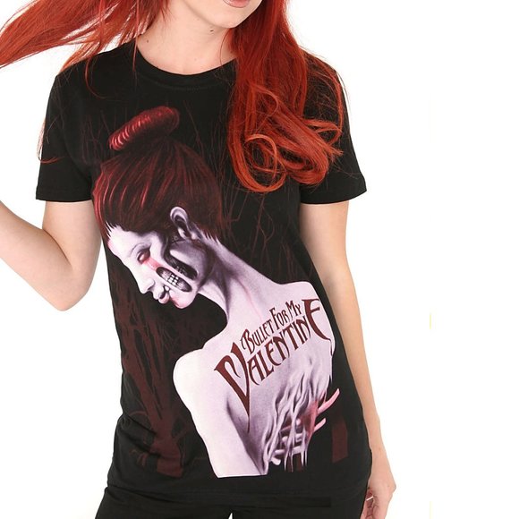 Tultex Tops - Bullet For My Valentine Corpse BFMV metal rock Girls Official Tee XL NWT